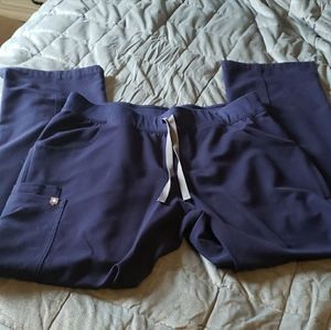 Lg Navy Figs scrub pants